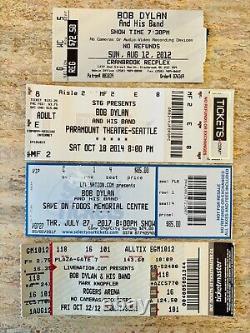 2006 2017 Bob Dylan Concert Ticket Stub Lot of 8 Seattle & BC, Canada