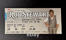 2007 ROD STEWART Hologram Concert Ticket Stub TWICKENHAM STADIUM LONDON ENGLAND