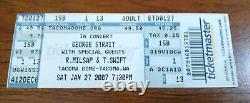 2007 Tacoma Dome George Strait & Taylor Swift & R. Milshap concert Ticket Stub