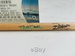 2009 Green Day TRE COOL Stage Used Concert Tour Drumstick with TICKET STUB Genuine