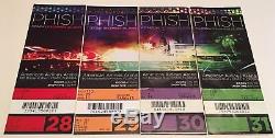 2009 PHISH Concert Ticket Stub Lot of 4 MIAMI FLORIDA Sunset Wall Collage Mural