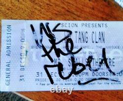 2010 WoTangClan December 30th Concert Ticket Autographed By The Rebel