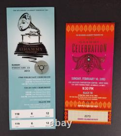 2013 GRAMMY AWARDS TAYLOR SWIFT Concert Ticket Stub Pass + Celebration LA CA