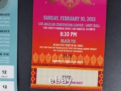 2013 GRAMMY AWARDS TAYLOR SWIFT Concert Ticket Stub Pass + Celebration LA CA
