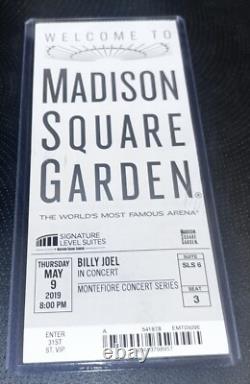 2019 Billy Joel Concert Ticket Stub 5/9/19 MSG Big Suite Exc/Exc+ Make Offer