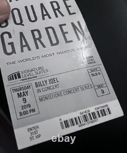 2019 Billy Joel Concert Ticket Stub 5/9/19 MSG Big Suite Exc/Exc+ Make Offer