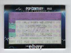 2022 Leaf Pop Century Iron Maiden Live in Concert Ticket Stub Relic card RARE