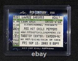 2022 Leaf Pop Century Live In Concert Red Hot Chili Peppers Ticket Stub Relic