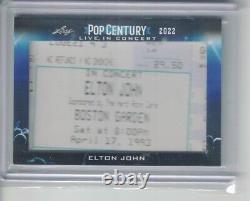 2022 Leaf Pop Century Live In Concert Ticket Stub Elton John Boston 1993