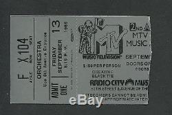 2nd Annual MTV Music Awards concert ticket stub 1985 Eddie Murphy Eurythmics