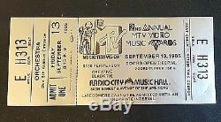 2nd Annual MTV Music Video Awards Concert Ticket & After Party Invite 1985 Stub