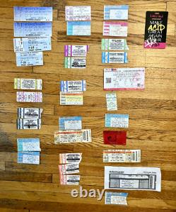 33 Concert Ticket Stubs + Signed VIP Pass-Pink Floyd, U2, SRV, Punk, Stones