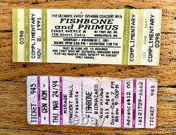 33 Concert Ticket Stubs + Signed VIP Pass-Pink Floyd, U2, SRV, Punk, Stones