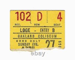 4/27/69 JIMI HENDRIX EXPERIENCE Oakland Coliseum Concert Ticket Stub 3rd US Tour