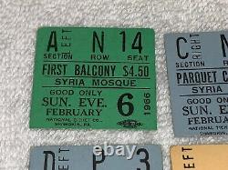 4 BOB DYLAN 1966 ORIGINAL USED CONCERT TICKET STUBS SYRIA MOSQUE PA The Band