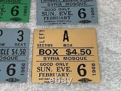 4 BOB DYLAN 1966 ORIGINAL USED CONCERT TICKET STUBS SYRIA MOSQUE PA The Band