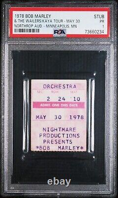 5/30/78 BOB MARLEY Concert KAYA Tour Northrop Auditorium Music Ticket Stub PSA