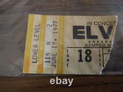 6/18/77Elvis concert ticket/stub Kemper Arena MO. Music collectibles TOUGH 1