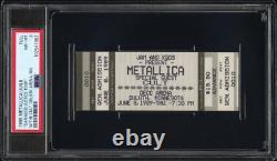 6/8/89 Metallica Cult Concert DECC Arena Duluth Music Full GA Ticket Stub PSA 8