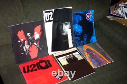 6 U2 CONCERT TOUR & POSTER BOOK LOT w TICKET STUBS POPMART, ELEVATION VERTIGO