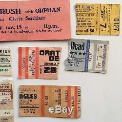 70's Concert Lot Handbill Ticket Stub Kinks Grateful Dead Yes Eagles Lou Reed