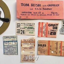 70's Concert Lot Handbill Ticket Stub Kinks Grateful Dead Yes Eagles Lou Reed