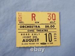 8-10-1973 T REX Concert Ticket Stub CIVIC THEATRE SAN DIEGO Californi Marc Bolan