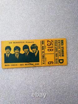 8/15/1965 Beatles Original & Authentic Concert Ticket Stub @shea Stadium Ny