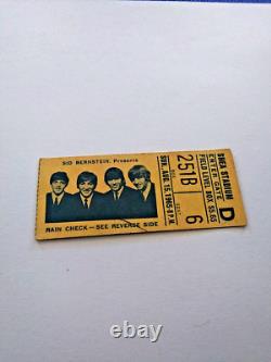 8/15/1965 Beatles Original & Authentic Concert Ticket Stub @shea Stadium Ny