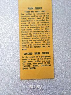 8/15/1965 Beatles Original & Authentic Concert Ticket Stub @shea Stadium Ny