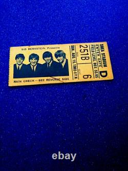 8/15/1965 Beatles Original & Authentic Concert Ticket Stub @shea Stadium Ny
