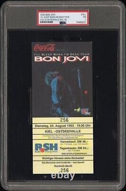 8/24/93 Bon Jovi Sleep When Dead Tour Concert Music Kiel Germany Ticket Stub PSA