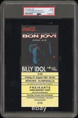 8/27/93 Jon Bon Jovi Billy Idol Open Air Munich Germany Concert Ticket Stub PSA