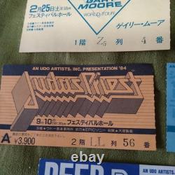 80s Metal Concert Ticket Stubs Japan Tour 1983-1985 Judas Priest Ozzy Gary Moore