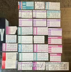 90s Rock Concert Ticket Stubs Lot of 29 Van Halen Kiss Iron Maiden Stryper