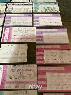 90s Rock Concert Ticket Stubs Lot of 29 Van Halen Kiss Iron Maiden Stryper
