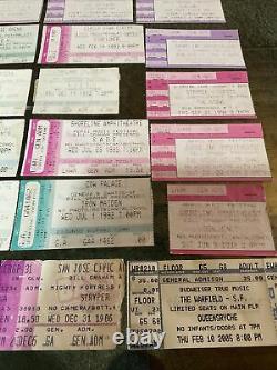 90s Rock Concert Ticket Stubs Lot of 29 Van Halen Kiss Iron Maiden Stryper