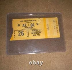 AC/DC 1979 Concert Ticket Stub MEMPHIS TN Dixon-Meyers Hall BON SCOTT