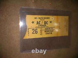 AC/DC 1979 Concert Ticket Stub MEMPHIS TN Dixon-Meyers Hall BON SCOTT