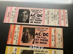 AC/DC 1982 LET THERE BE ROCK MOVIE Concert Ticket Stubs BON SCOTT LOT OF 6 USA