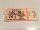 Ac Dc Bon Scott Concert Ticket Stub September 14, 1979 Lubbock Tx Molly Hatchet