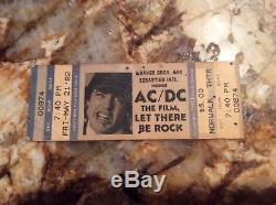 AC/DC Concert Film Ticket Stub LET THERE BE ROCK 5/7/82 CINEMA ANGUS YOUNG Rare