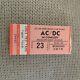 Ac/dc Concert Ticket Stub 1983 Nice Shape! Very Tough To Find