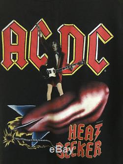 ACDC 1988 Vintage T Shirt Medium, original concert shirt with ticket stubs