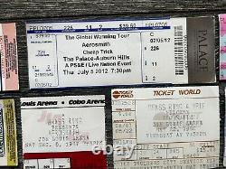 AEROSMITH Ticket Stub 11pc Lot 1982 1984 1985 1986 1987 1994 2007 2012 MICHIGAN