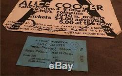 ALICE COOPER Concert Ticket Stub December 4, 1971 KEMP POSTER ORLANDO FLORIDA