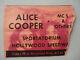 Alice Cooper Original 1971 Concert Ticket Stub Hollywood Fl Killer Tour