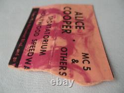 ALICE COOPER Original 1971 CONCERT TICKET STUB Hollywood FL Killer Tour