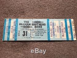 ALLMAN BROTHERS Concert Ticket Stub UNUSED August 31, 1975 LOUISIANA SUPERDOME