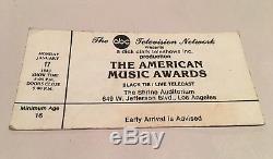 AMERICAN MUSIC AWARDS Concert Ticket Stub 1-17-83 PRINCE MICHAEL JACKSON LIVE